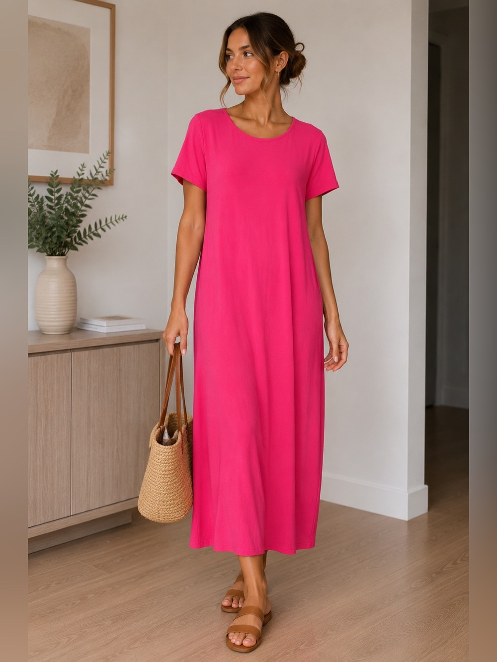 Elegant Pink Women's Dress